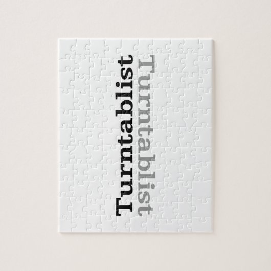 Turntablist ʇ sılqɐ ʇ uɹ ⊥ legpuzzel (Verticaal)