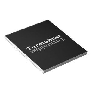 Turntablist ʇ sılqɐ ʇ uɹ ⊥ notitieblok