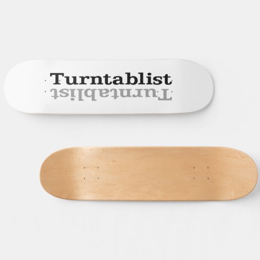 Turntablist ʇ sılqɐ ʇ uɹ ⊥ skateboard (Horizontaal)