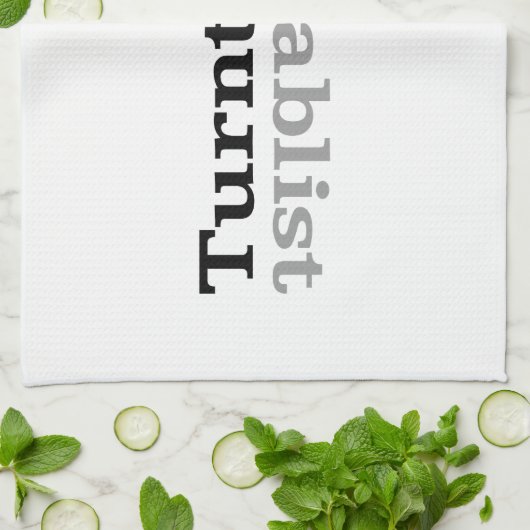 Turntablist ʇ sılqɐ ʇ uɹ ⊥ theedoek (Gevouwen)