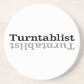 Turntablist ʇ sılqɐ ʇ uɹ ⊥ zandsteen onderzetter (Voorkant)