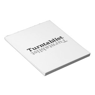 Turntablist ʇsılqɐʇuɹn⊥ notitieblok