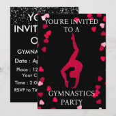 Turnthetbodiging gymnastiekfeestje kaart (Voorkant / Achterkant)