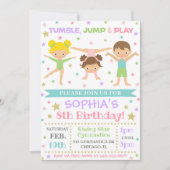 Turnuitnodiging | Turnen Verjaardagsuitnodiging Kaart (Voorkant)