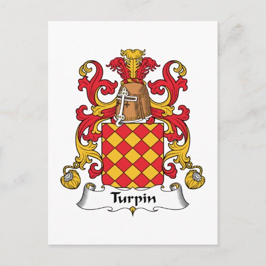 Turpin Family Crest Briefkaart (Voorkant)