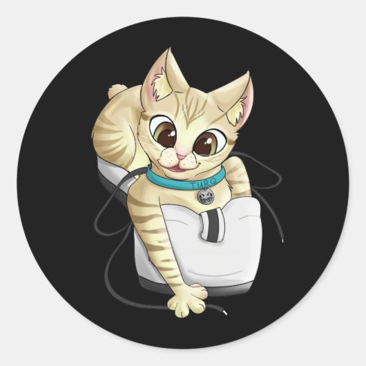 Turq Classic ronde Sticker (Voorkant)