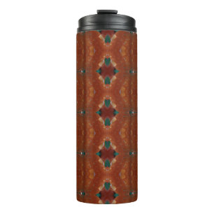 Turq & Coral Ikat Thermosbeker