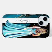 Turqoise Dreams Pageant Portrait Blonde Case-Mate iPhone Case (Achterkant (horizontaal))
