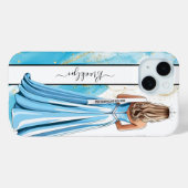 Turqoise Dreams Pageant Portrait Blonde Case-Mate iPhone Case (Achterkant (horizontaal))