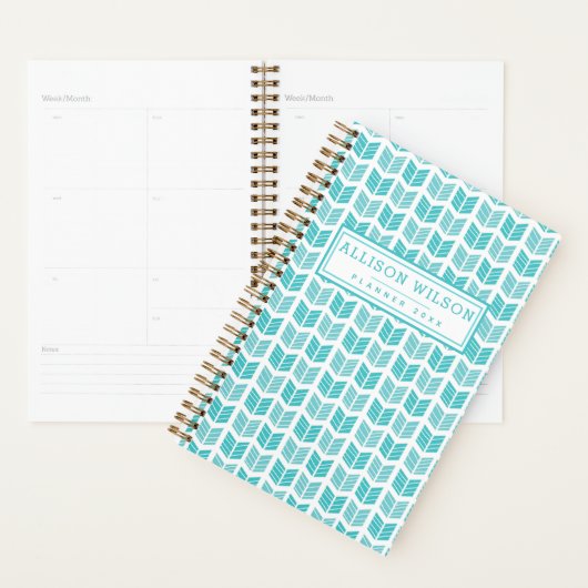 Turqoise Ethnic Aztec Flèches Motif (Devant avec enveloppe)