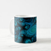 Turqoise Fractale Mug (Devant gauche)