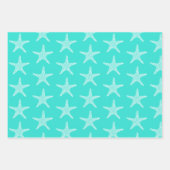 Turqoise Starfish Beach Summer Nautical Pattern Inpakpapier Vel (Voorkant 2)