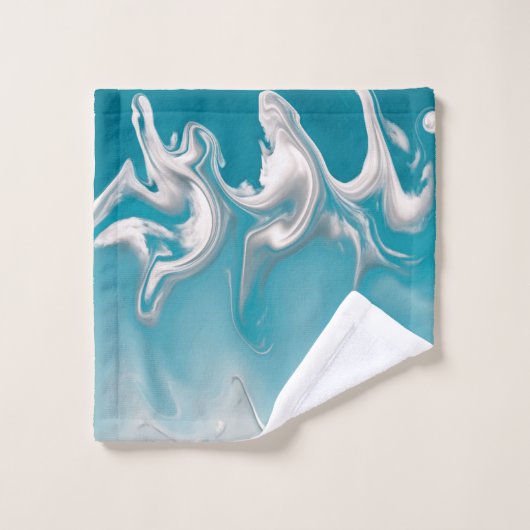 turquesa con blanco remolina (Gant de toilette)