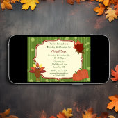 Turquie, Citrouille et Feuille Invitation d'annive