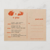 Turquie + Citrouille Pie Thanksgiving Invitations (Dos)