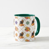 Turquie Citrouilles Thanksgiving Mug (Devant droit)