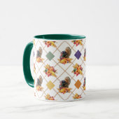 Turquie Citrouilles Thanksgiving Mug (Devant gauche)