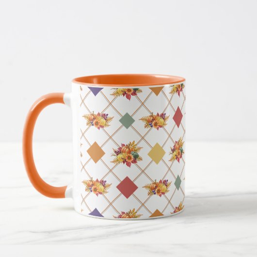 Turquie Citrouilles Thanksgiving Mug (Gauche)