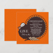 Turquie Dîner d'action de grâces Invitation (Devant / Derrière)