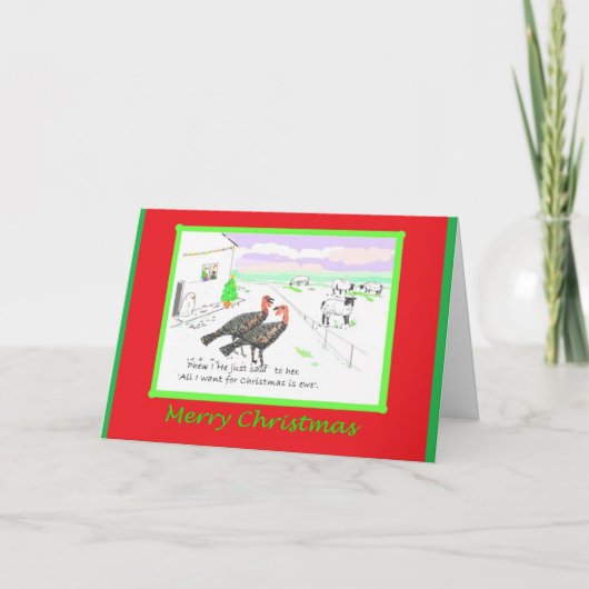 Turquie drôle carte de Noël personnalisable (Devant)