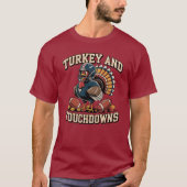 Turquie et Touchdowns T-shirt Football drôle (Devant)