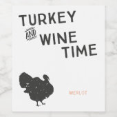 Turquie et vin temps grâces étiquettes (Étiquettes simples)