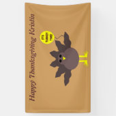 Turquie Heure Thanksgiving Bannière personnalisée (Vertical)