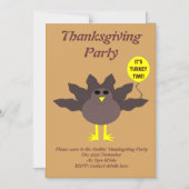 Turquie Heure Thanksgiving Invitation de fête pers (Recto)