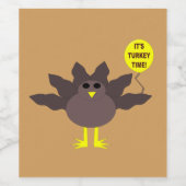 Turquie Heure Thanksgiving Wine Bottle Étiquettes (Étiquettes simples)