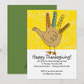 Turquie Invitations De Dîner D'Action De Grâce (Devant / Derrière)