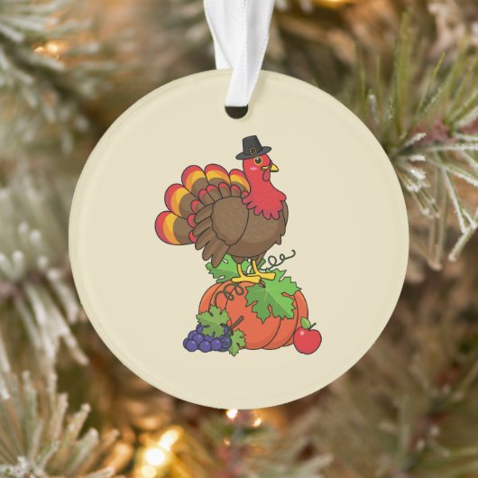 Turquie mignonne avec moisson Thanksgiving (Arbre)