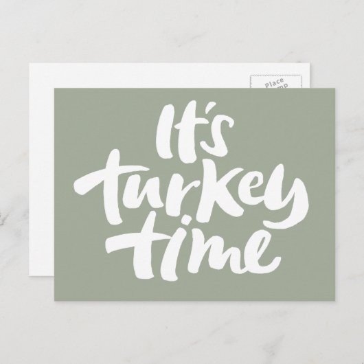 Turquie moderne Temps Thanksgiving Invitation (Devant / Derrière)