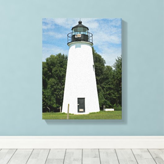 Turquie Point Phare, Maryland toile Imprimer (Insitu (Plancher de Bois))