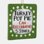 Turquie Pot Pie Review 5 Étoiles Ornement (Droite)