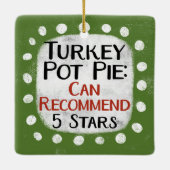 Turquie Pot Pie Review 5 Étoiles Ornement (Dos)