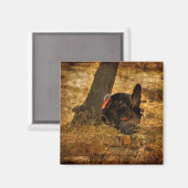 Turquie sauvage - Aimant, Réfrigérateur Aimant (Recto/Verso)