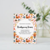 Turquie & Scarecrow Thanksgiving Motif Invitation (Debout devant)