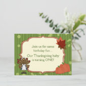 Turquie Thanksgiving 1er anniversaire Invitation p (Debout devant)