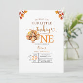 Turquie Thanksgiving thème Anniversaire invitation (Debout devant)