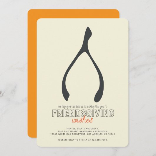 Turquie Wishbone Moderne AmiAction Invitation (Devant / Derrière)