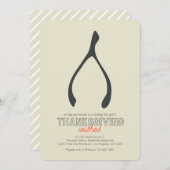 Turquie Wishbone Moderne Thanksgiving Invitation (Devant / Derrière)