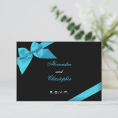 Turquise Ribbon Wedding RSVP (Debout devant)