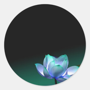 Turquois Blue lotus sticker