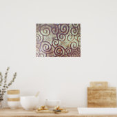  TURQUOÏS/BREEDMETAAL ONTWERP POSTER (Keuken)