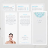 Turquois Mandala Lotus Spa Salon Brochure Tri-Fold (Devant / Derrière)