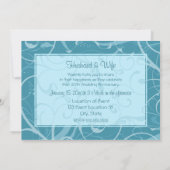 Turquoise 20e trouwdag uitnodiging (Achterkant)