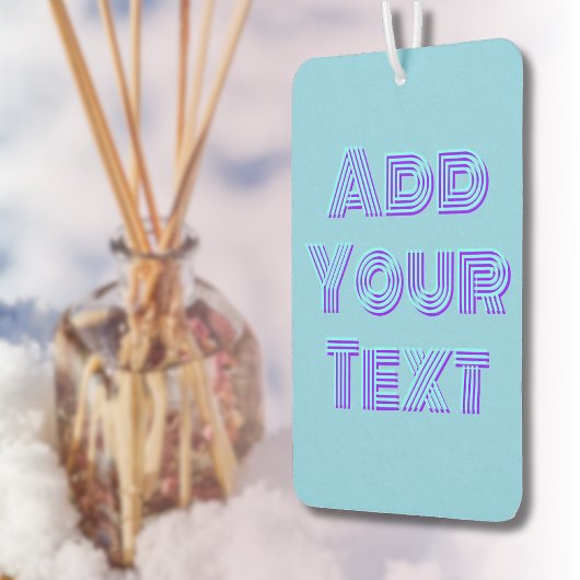 Turquoise 3D Indigo Moderne Naam Funny Sky Blue Luchtverfrisser