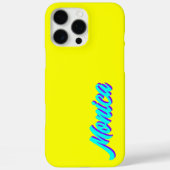 Turquoise 3D Indigo Moderne naam | Grappige Neon L Case-Mate iPhone Case (Achterkant)