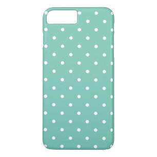 Turquoise 50s Polka Dot iPhone 7 Plus Hoesje