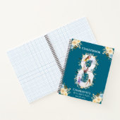 Turquoise 8e anniversaire Photo Fleur Jaune Livre  (Intérieur)